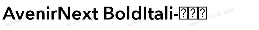 AvenirNext BoldItali字体转换